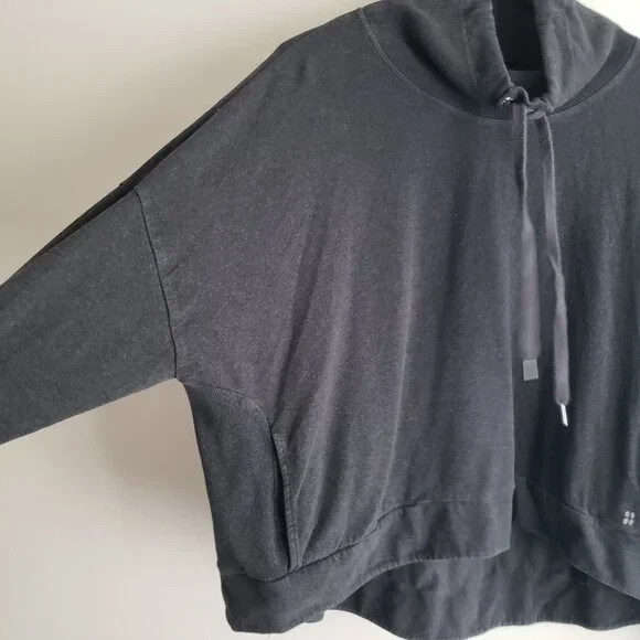 Sweaty Betty Harmonise Sweatshirt XXL Charcoal Gray Slouchy Pullover - Picture 3 of 9